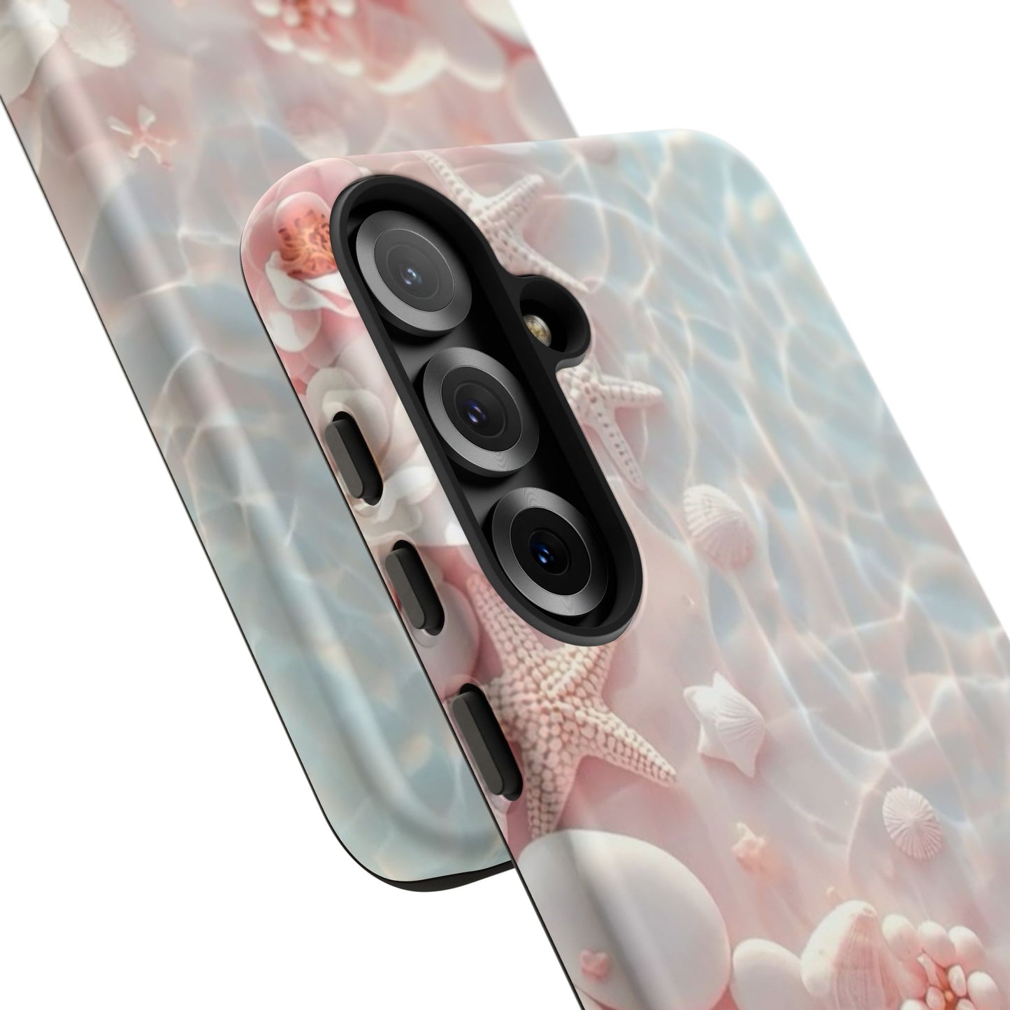 Phone Case — Pink Seashell Starfish Beach Waterproof Design