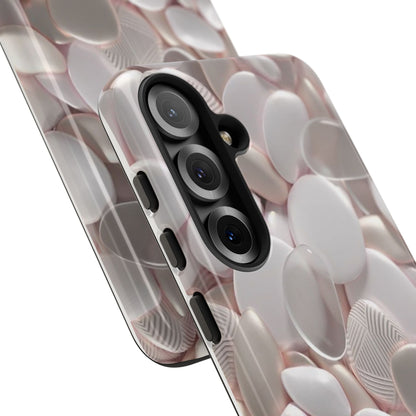 Phone Case – Soft Pink Pebble Pattern Protective Tough Case