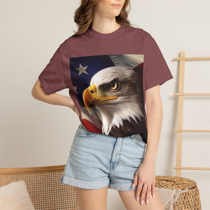 American Eagle Flag T-Shirt — Patriotic Bald Eagle Graphic Tee