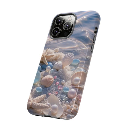 Seashell Pearl Phone Case — Pastel Beach Protective Tough Case