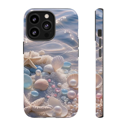 Seashell Pearl Phone Case — Pastel Beach Protective Tough Case