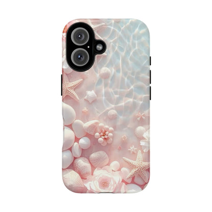 Phone Case — Pink Seashell Starfish Beach Waterproof Design