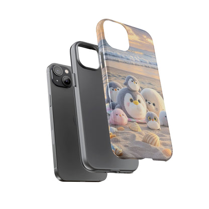 Cute Plush Penguins Beach Phone Case