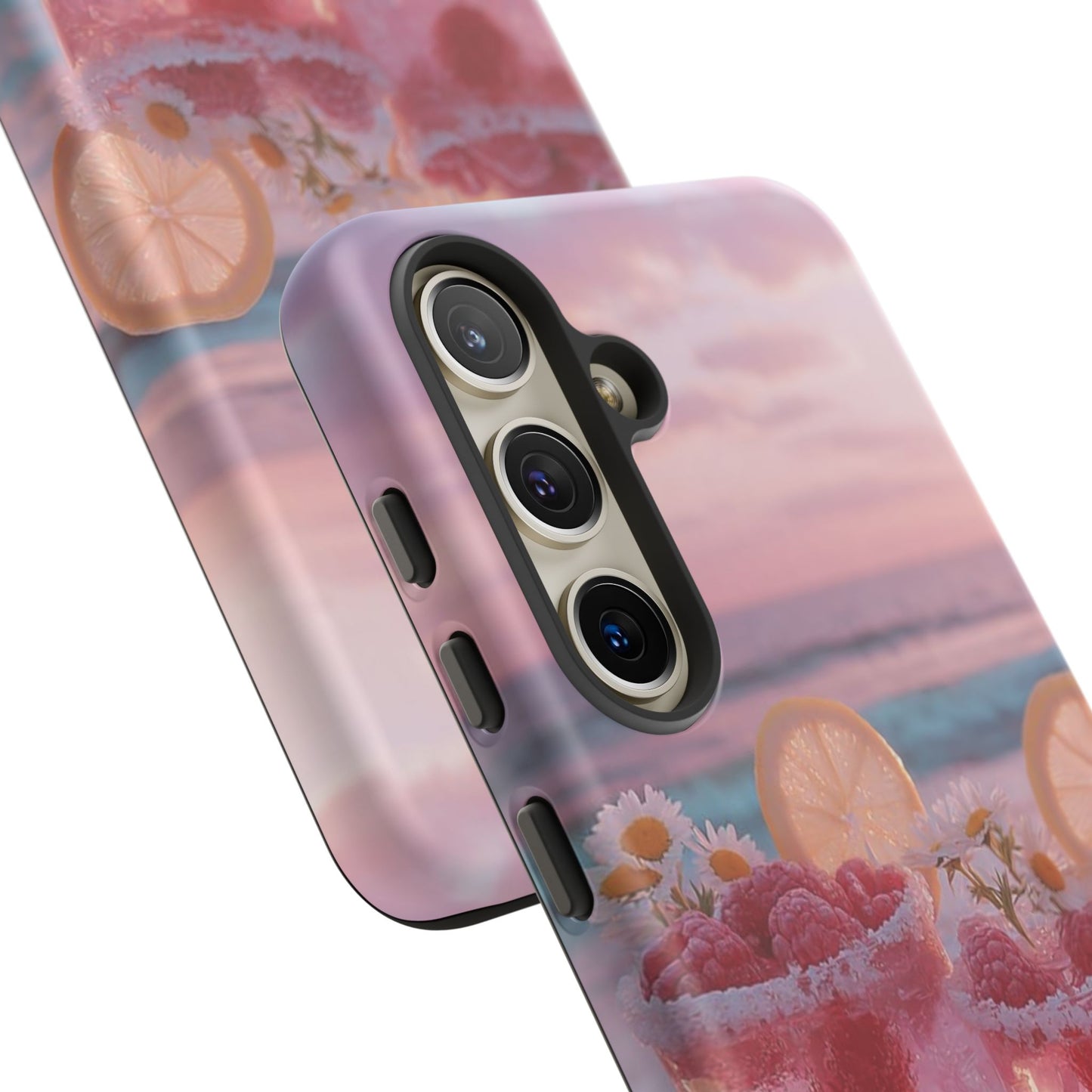 Pink Sunset Cocktail Phone Case — Beach Drink Protective Cover