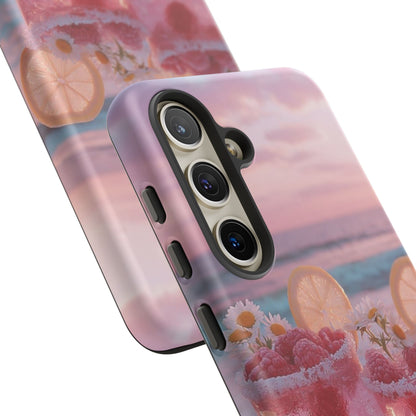 Pink Sunset Cocktail Phone Case — Beach Drink Protective Cover