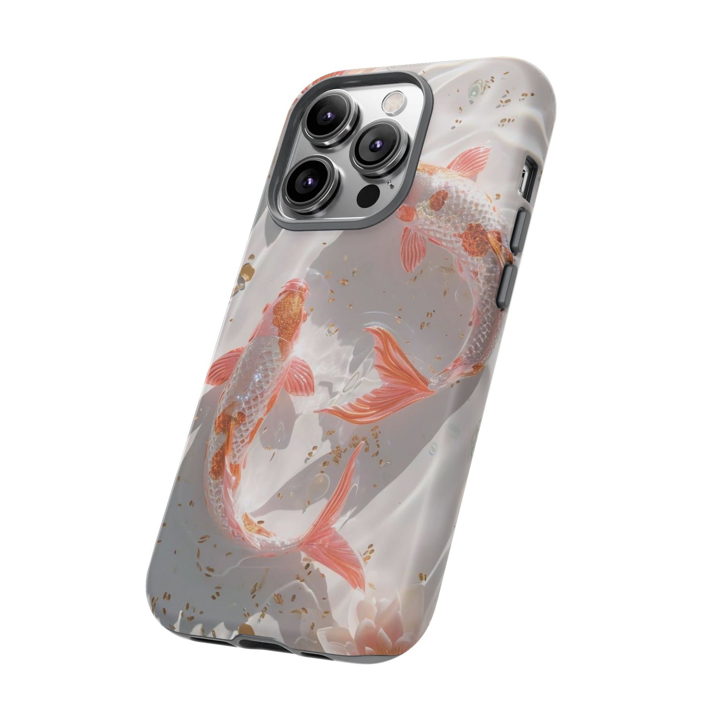 Koi Fish Phone Case "Serene Gold Fleck Watercolor"