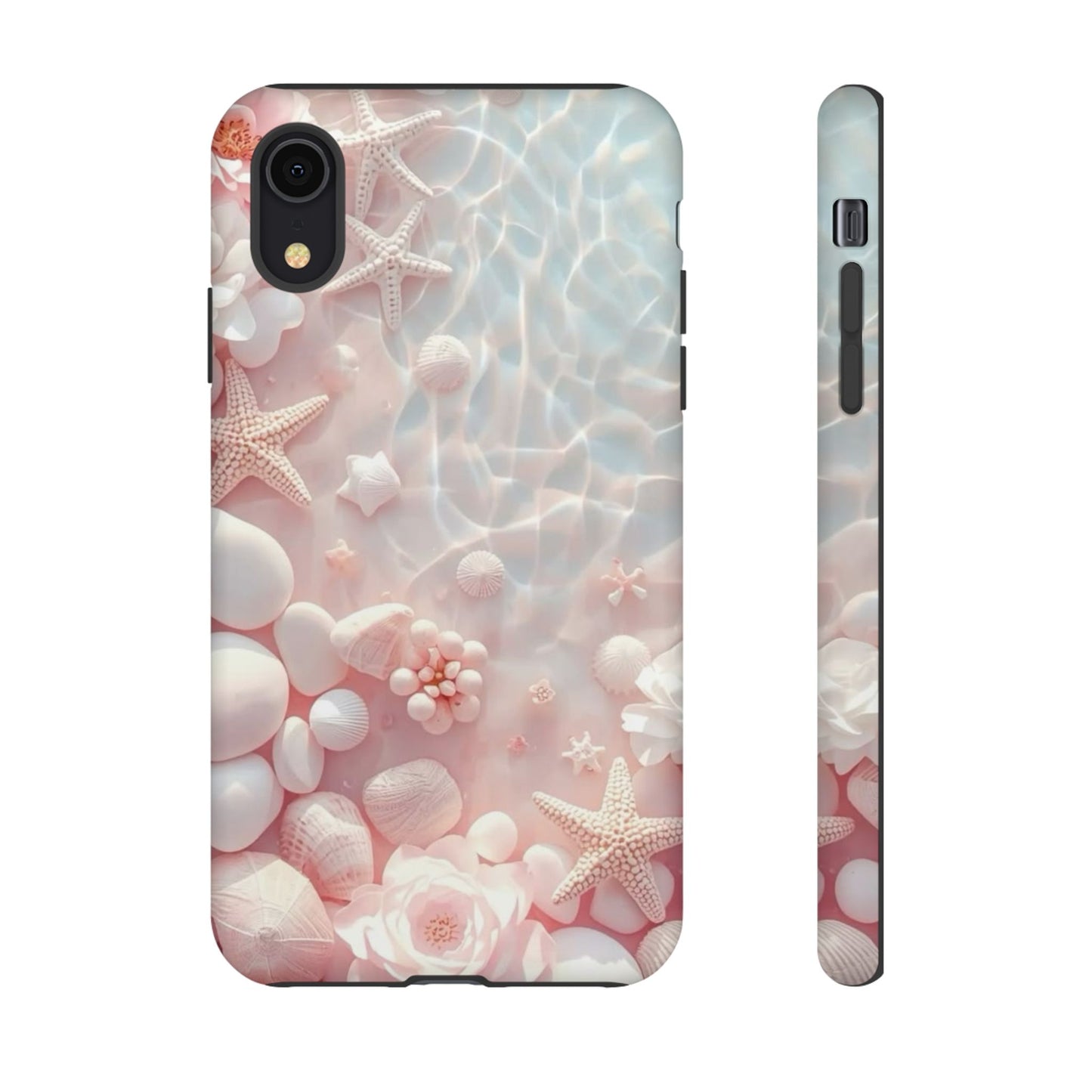 Phone Case — Pink Seashell Starfish Beach Waterproof Design