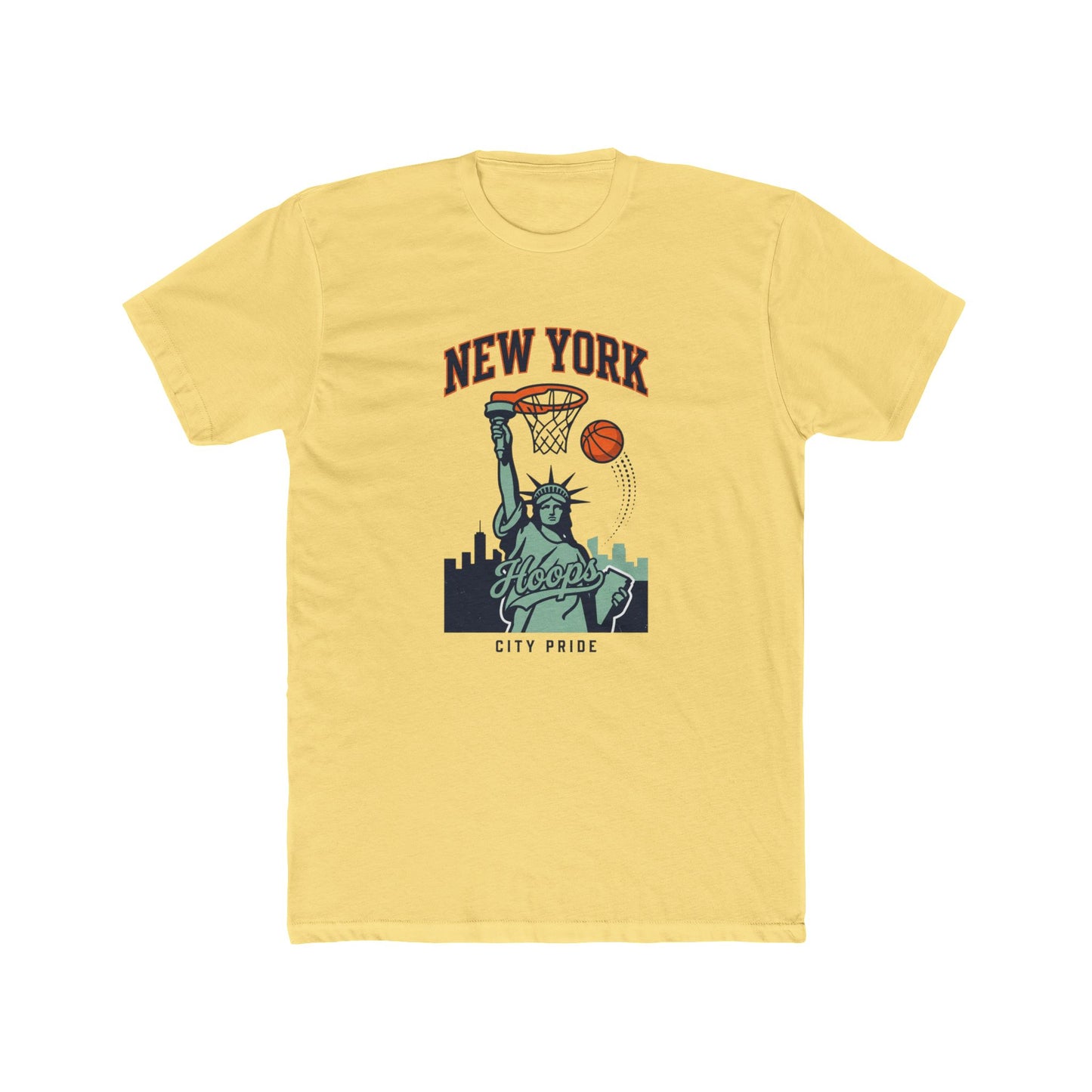 New York Hoops T-Shirt — Statue of Liberty Basketball City Pride Tee