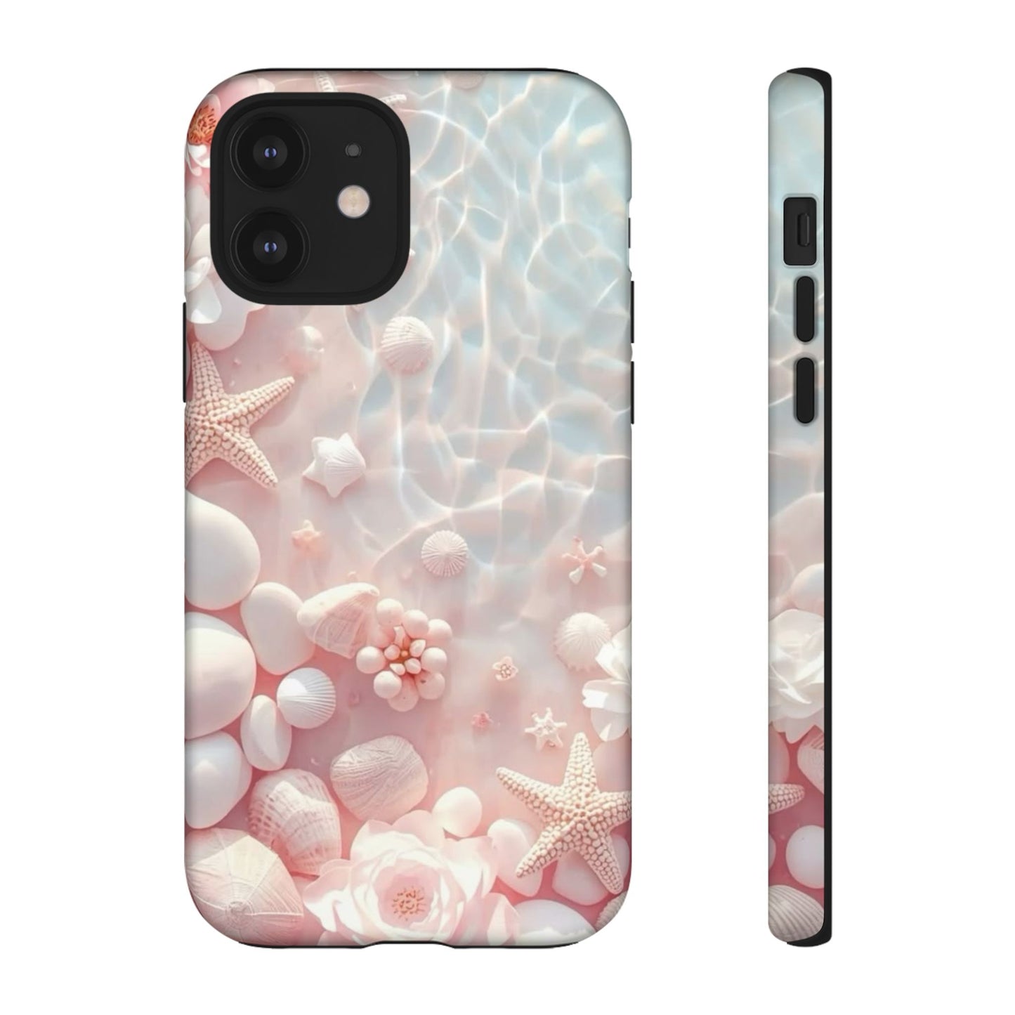 Phone Case — Pink Seashell Starfish Beach Waterproof Design