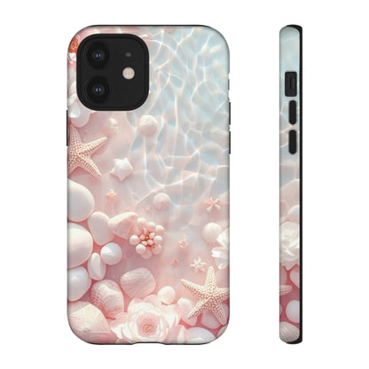 Phone Case — Pink Seashell Starfish Beach Waterproof Design