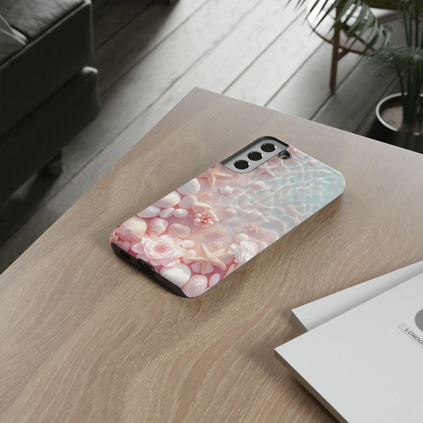 Tough Case - Pink Seashell Beach Phone Case