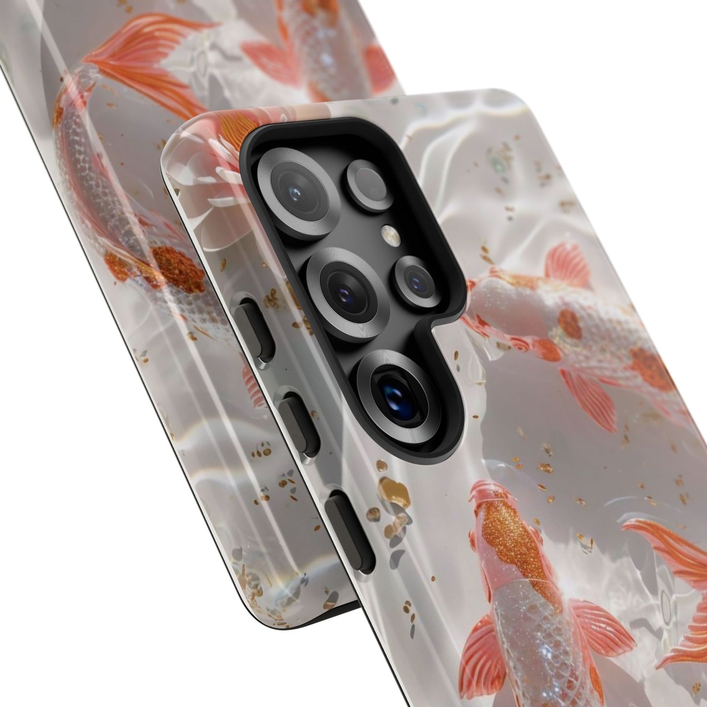 Koi Fish Phone Case "Serene Gold Fleck Watercolor"