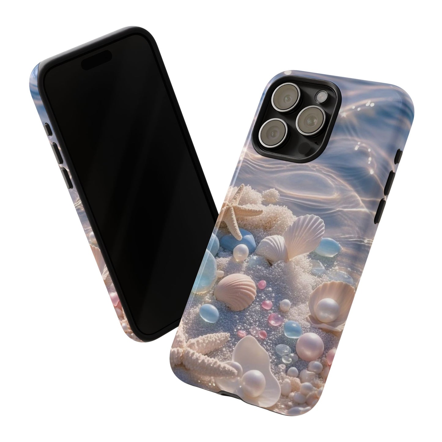 Seashell Pearl Phone Case — Pastel Beach Protective Tough Case