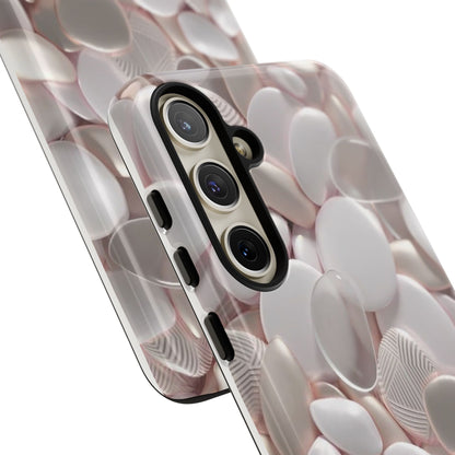 Phone Case – Soft Pink Pebble Pattern Protective Tough Case