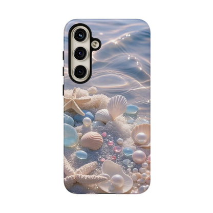 Seashell Pearl Phone Case — Pastel Beach Protective Tough Case