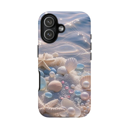 Seashell Pearl Phone Case — Pastel Beach Protective Tough Case
