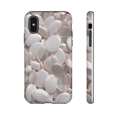 Phone Case – Soft Pink Pebble Pattern Protective Tough Case
