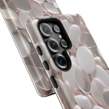 Phone Case – Soft Pink Pebble Pattern Protective Tough Case