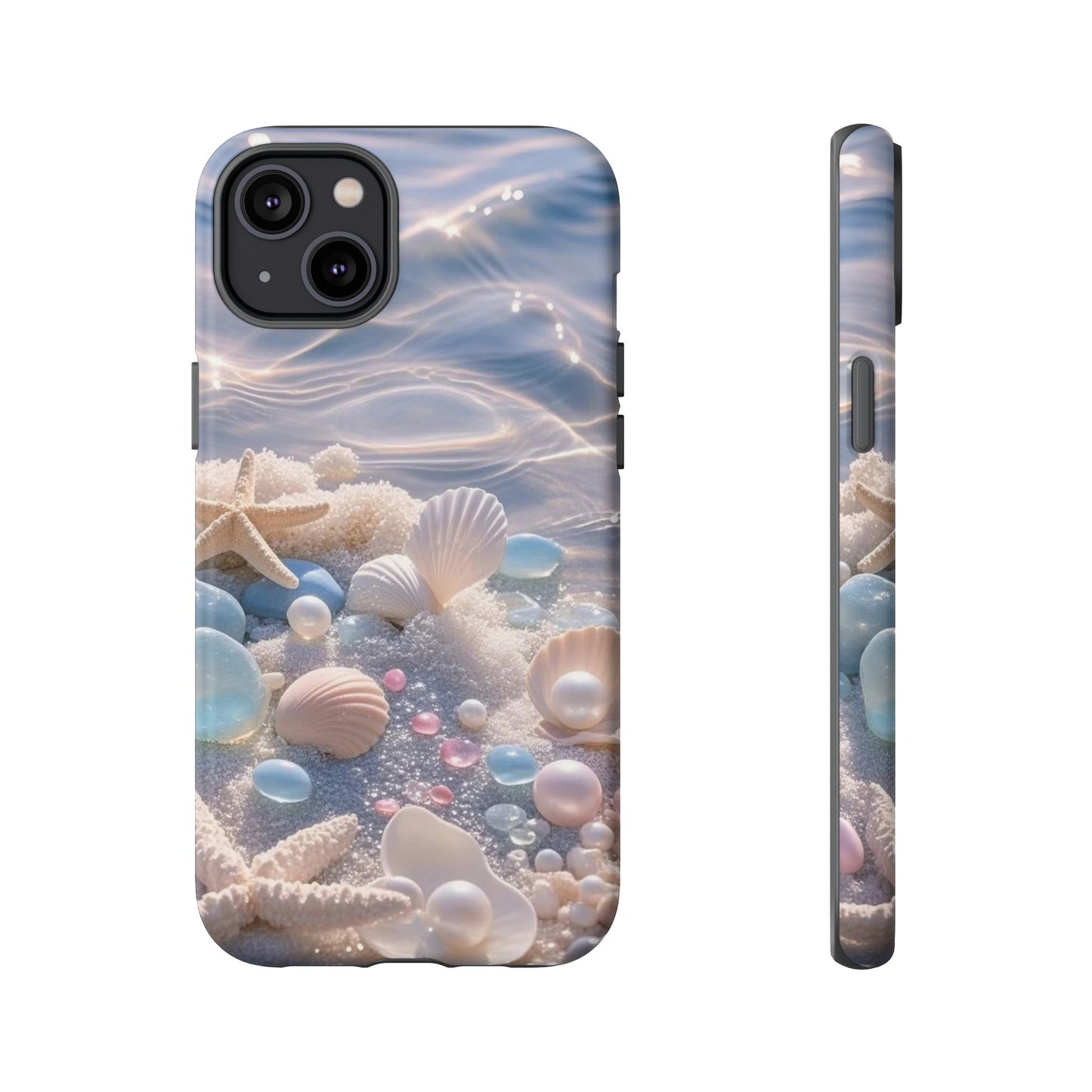 Seashell Pearl Phone Case — Pastel Beach Protective Tough Case