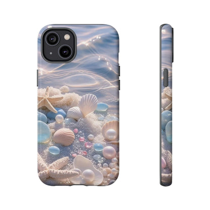 Seashell Pearl Phone Case — Pastel Beach Protective Tough Case