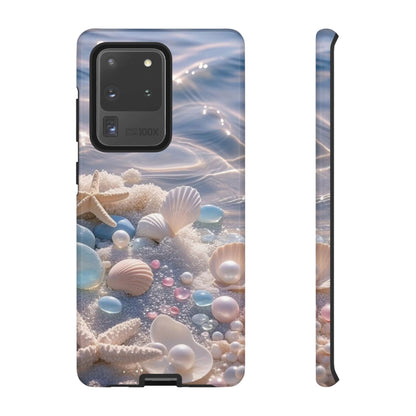 Tough Cases — Pastel Seashell Phone Case (Beach Shells, Pearls & Starfish)