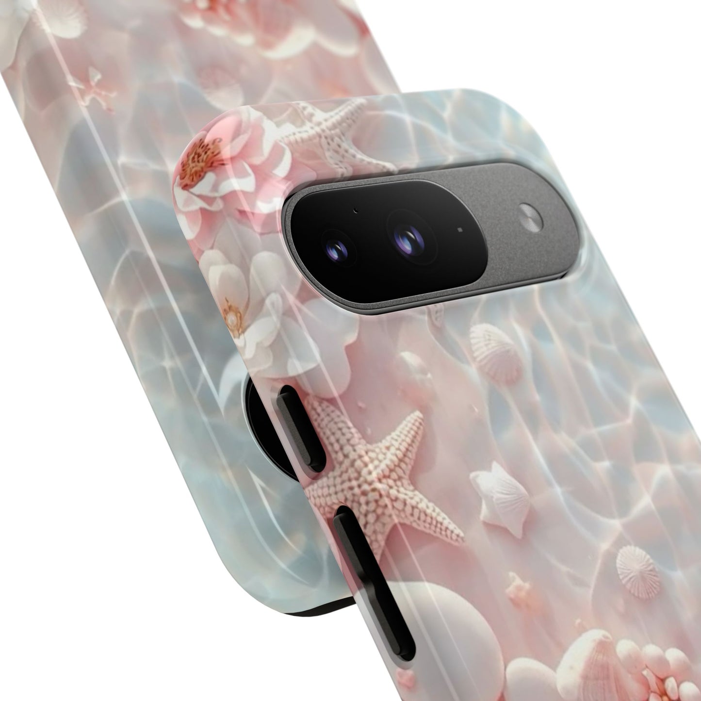 Phone Case — Pink Seashell Starfish Beach Waterproof Design