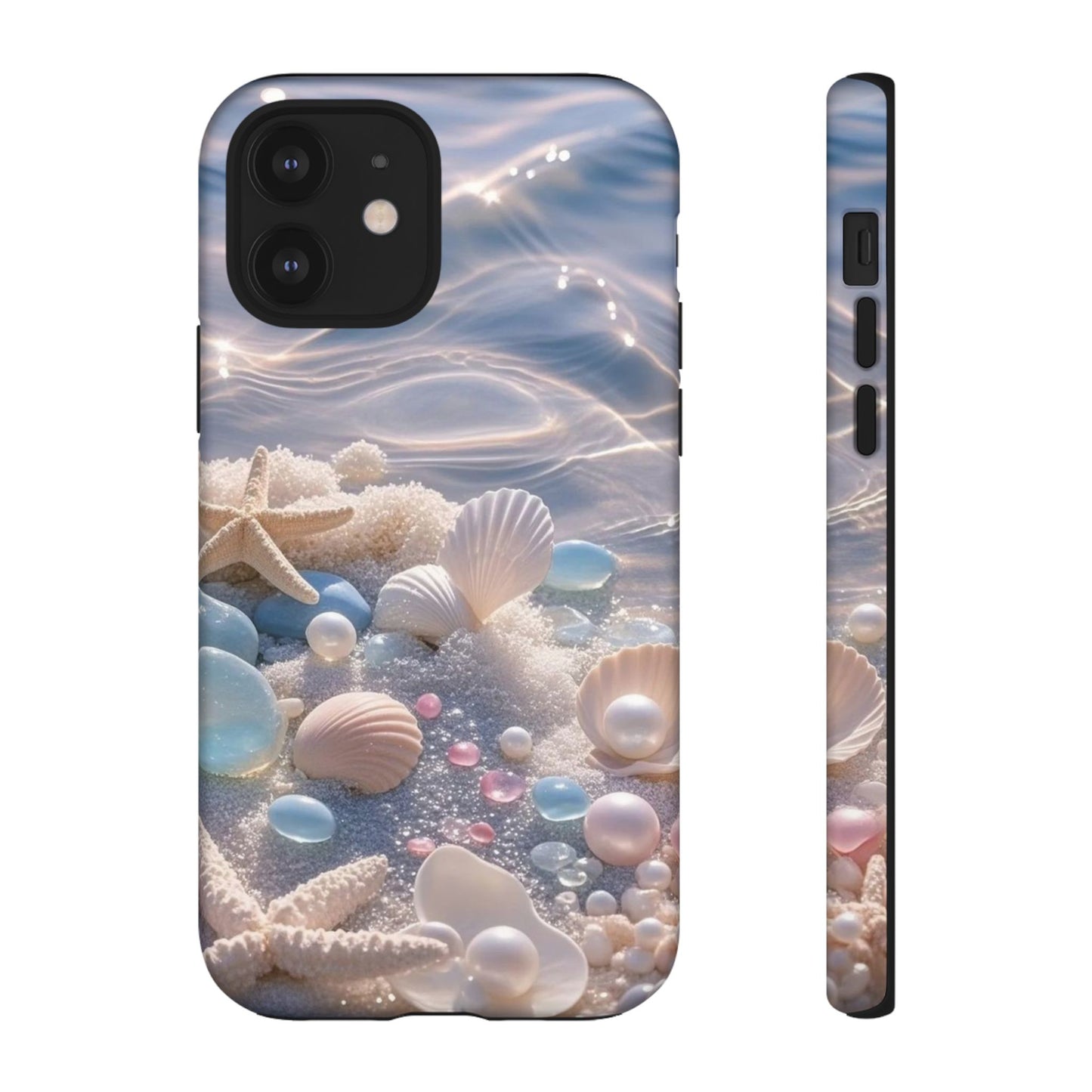Seashell Pearl Phone Case — Pastel Beach Protective Tough Case