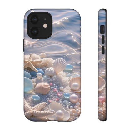 Seashell Pearl Phone Case — Pastel Beach Protective Tough Case