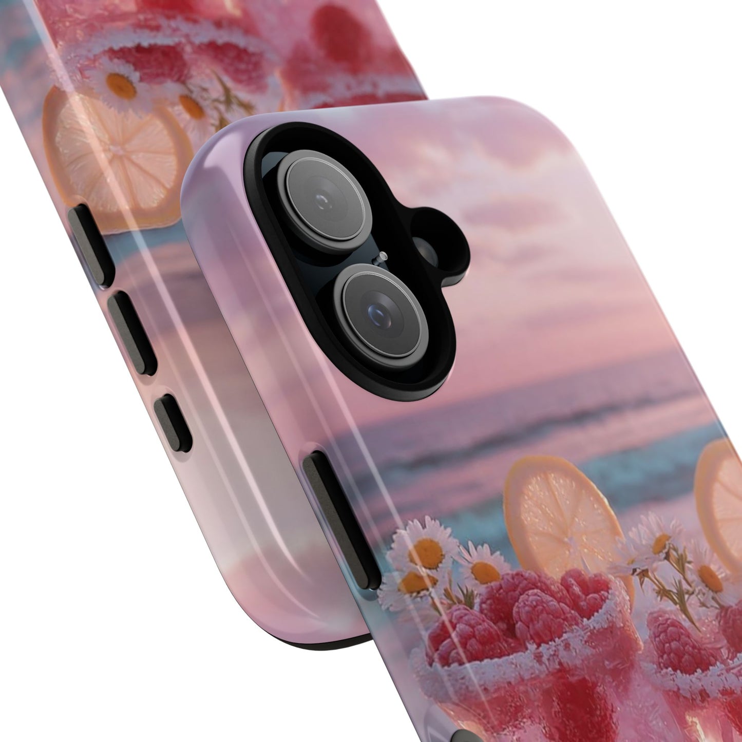 Pink Sunset Cocktail Phone Case — Beach Drink Protective Cover