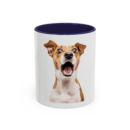Surprised Dog Accent Coffee Mug – Funny Jack Russell Face 11/15oz
