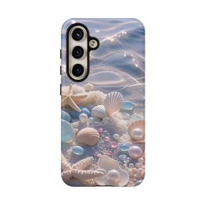Seashell Pearl Phone Case — Pastel Beach Protective Tough Case