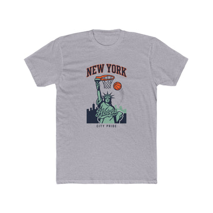 New York Hoops T-Shirt — Statue of Liberty Basketball City Pride Tee