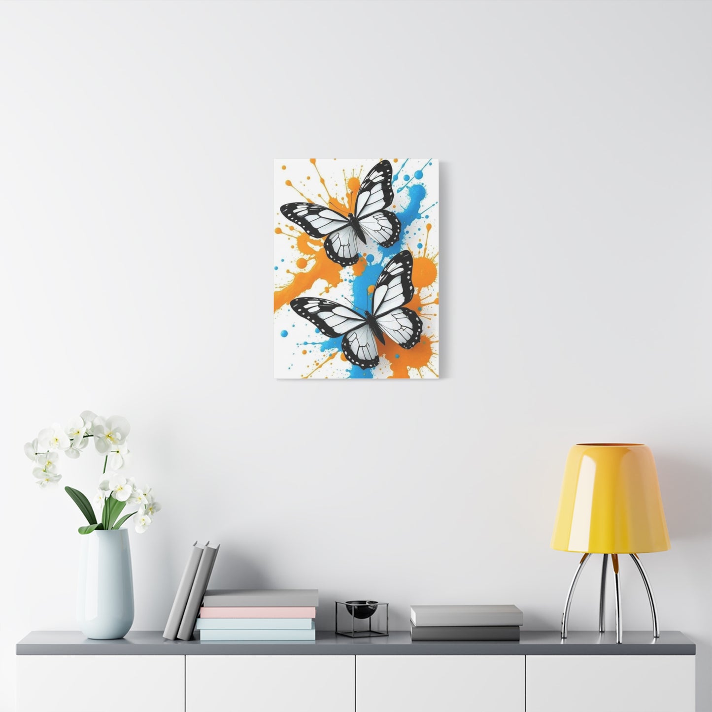 Butterfly Splash Canvas Wall Art — Matte Stretched Canvas