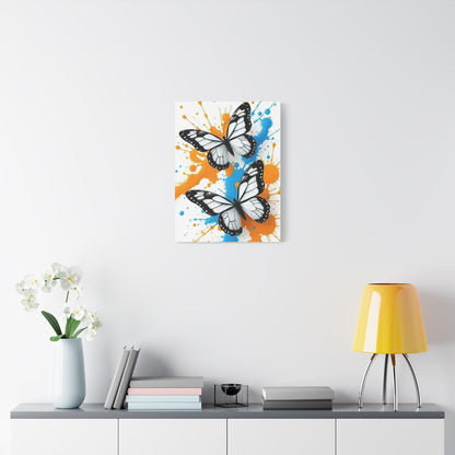 Butterfly Splash Canvas Wall Art — Matte Stretched Canvas