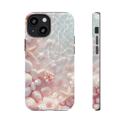 Phone Case — Pink Seashell Starfish Beach Waterproof Design