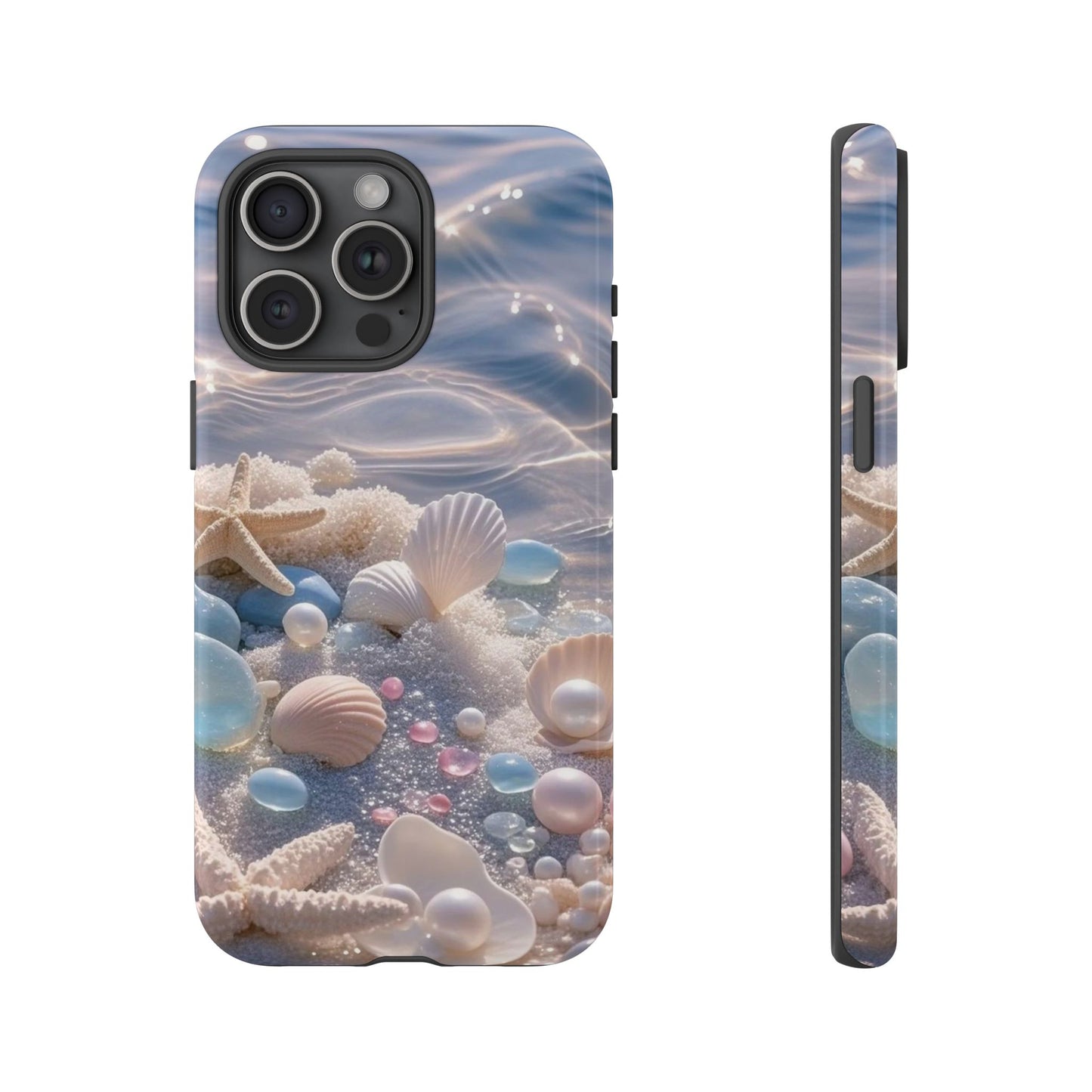 Seashell Pearl Phone Case — Pastel Beach Protective Tough Case