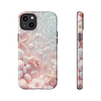 Phone Case — Pink Seashell Starfish Beach Waterproof Design