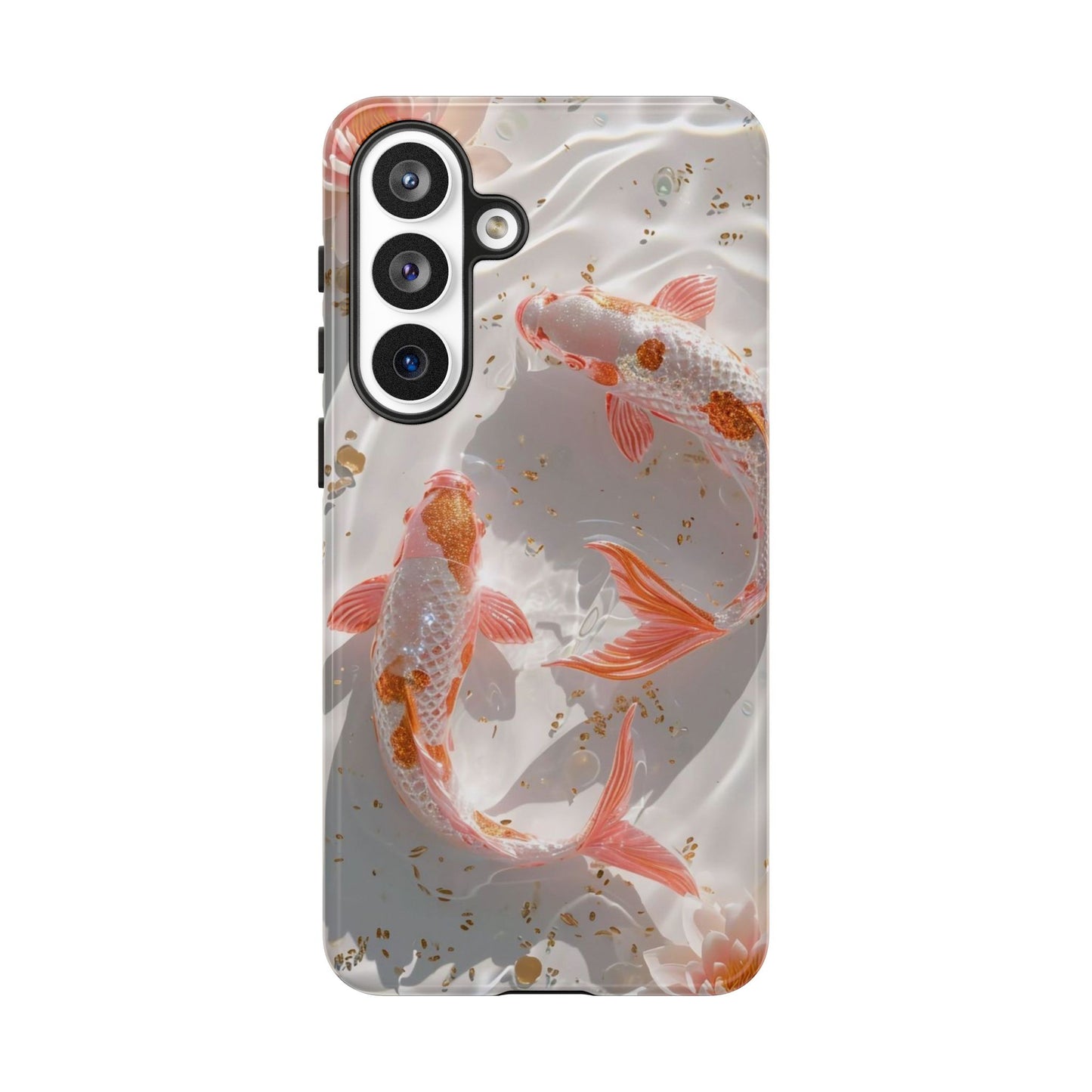 Koi Fish Phone Case "Serene Gold Fleck Watercolor"