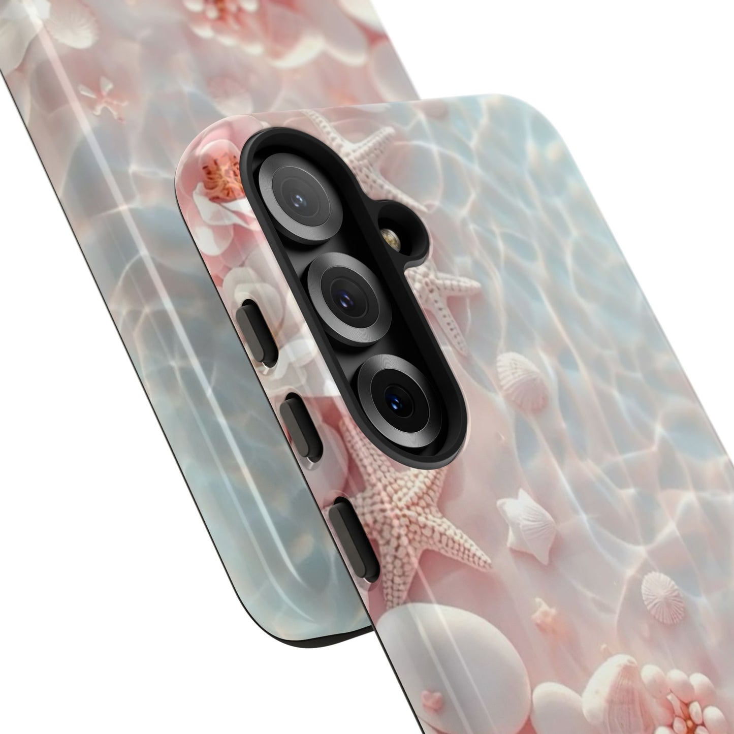 Phone Case — Pink Seashell Starfish Beach Waterproof Design