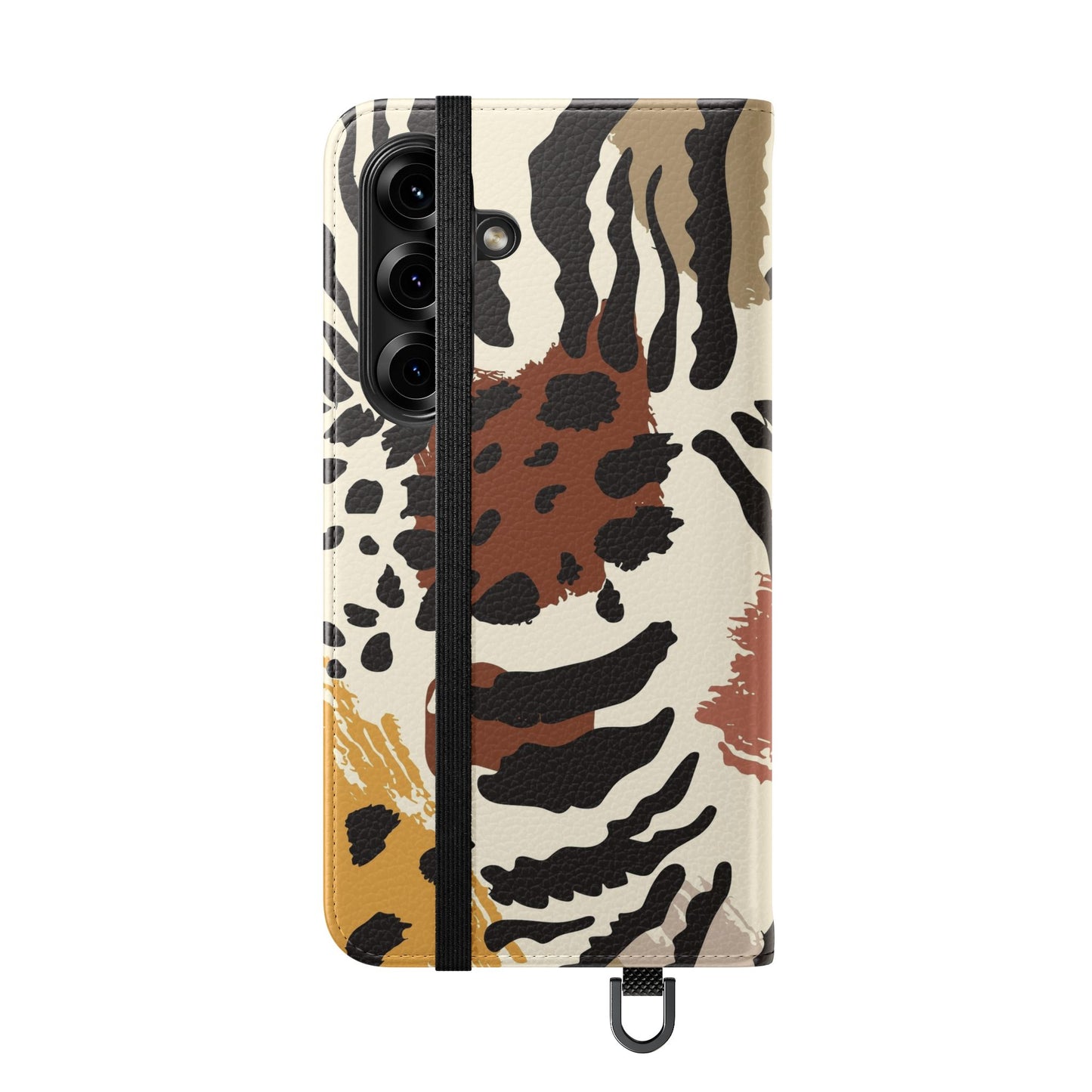 Leopard Patchwork Flip Wallet Case with Card Slots