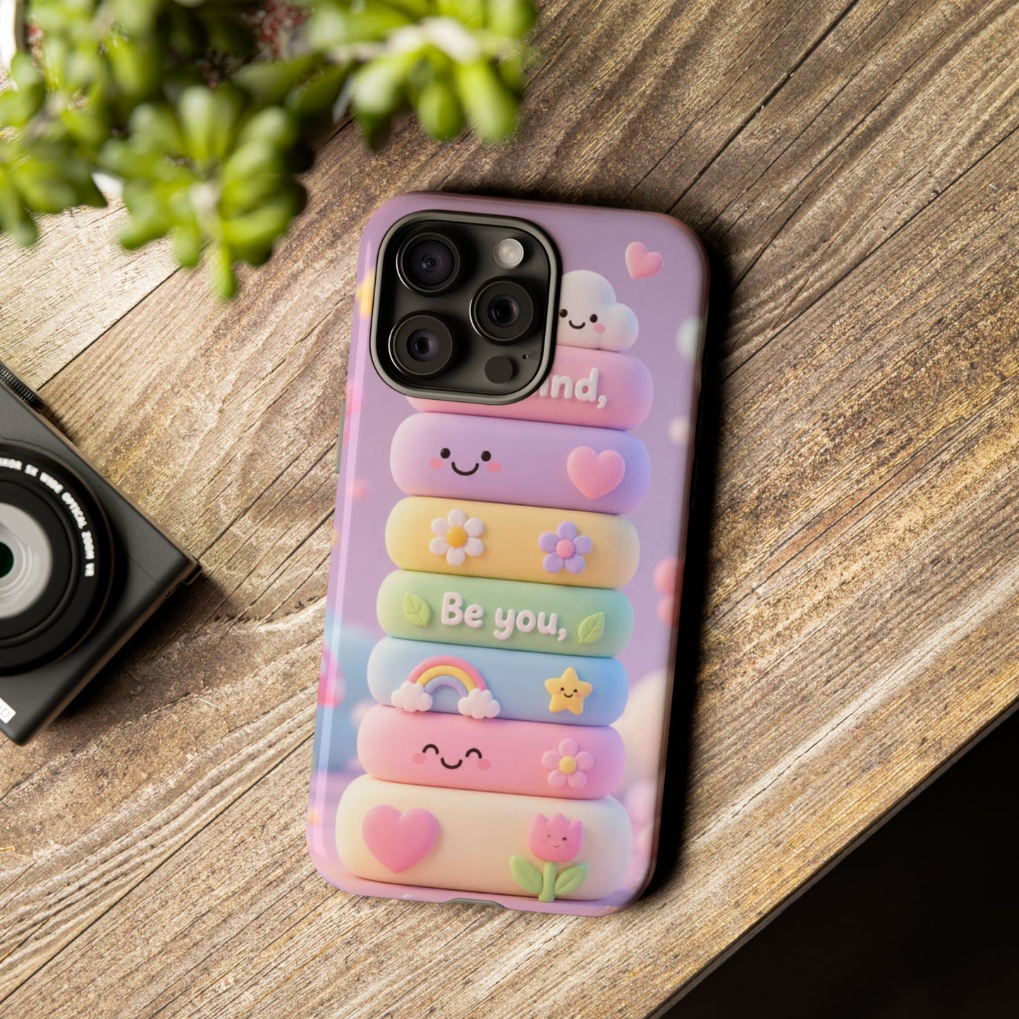 Cute Pastel Phone Case "Be Kind, Be You"
