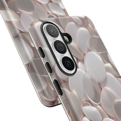 Phone Case – Soft Pink Pebble Pattern Protective Tough Case