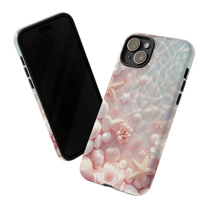 Phone Case — Pink Seashell Starfish Beach Waterproof Design