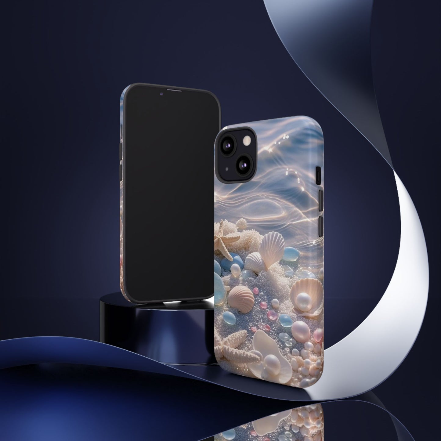 Seashell Pearl Phone Case — Pastel Beach Protective Tough Case