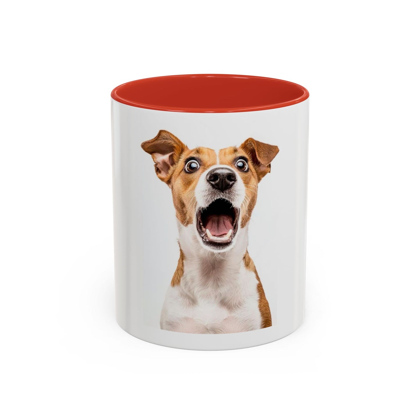 Surprised Dog Accent Coffee Mug – Funny Jack Russell Face 11/15oz