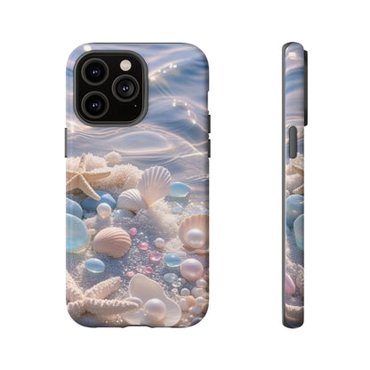 Seashell Pearl Phone Case — Pastel Beach Protective Tough Case