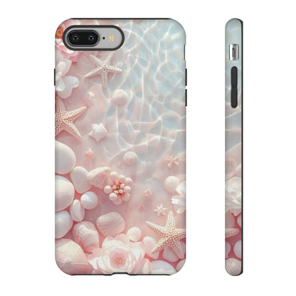 Phone Case — Pink Seashell Starfish Beach Waterproof Design