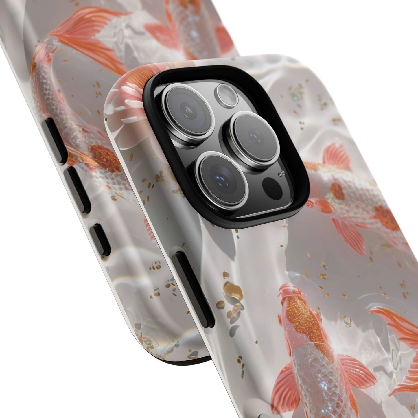 Koi Fish Phone Case "Serene Gold Fleck Watercolor"