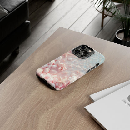 Phone Case — Pink Seashell Starfish Beach Waterproof Design