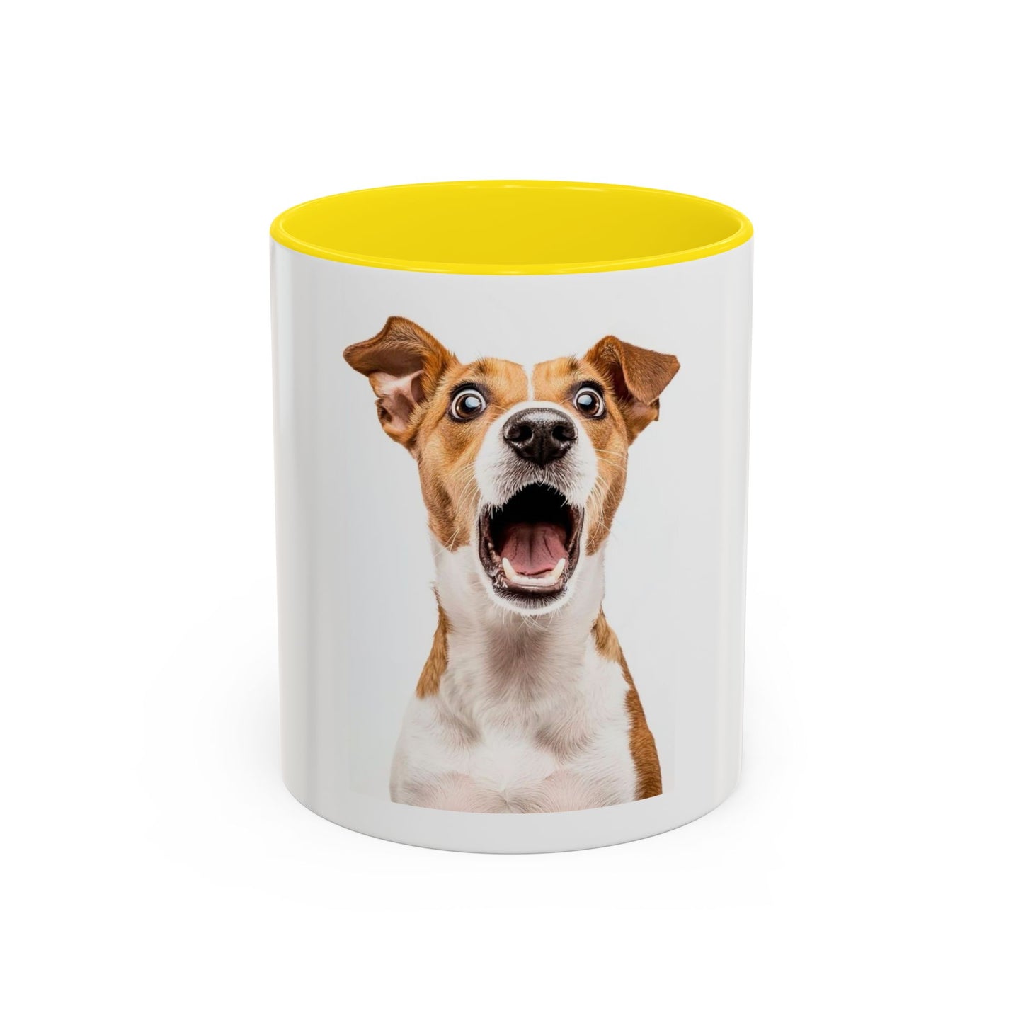 Surprised Dog Accent Coffee Mug – Funny Jack Russell Face 11/15oz